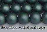 CSB1724 15.5 inches 12mm round matte shell pearl beads wholesale