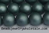 CSB1725 15.5 inches 14mm round matte shell pearl beads wholesale