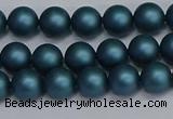 CSB1730 15.5 inches 4mm round matte shell pearl beads wholesale