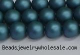 CSB1732 15.5 inches 8mm round matte shell pearl beads wholesale