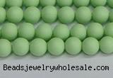 CSB1740 15.5 inches 4mm round matte shell pearl beads wholesale