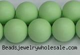 CSB1745 15.5 inches 14mm round matte shell pearl beads wholesale