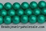 CSB1751 15.5 inches 6mm round matte shell pearl beads wholesale