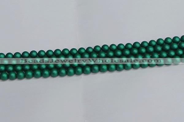 CSB1761 15.5 inches 6mm round matte shell pearl beads wholesale