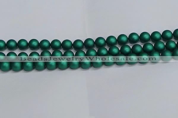 CSB1764 15.5 inches 12mm round matte shell pearl beads wholesale