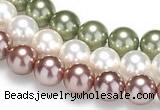 CSB18 16 inches 10mm round shell pearl beads Wholesale