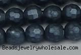 CSB1974 15.5 inches 12mm faceted round matte shell pearl beads