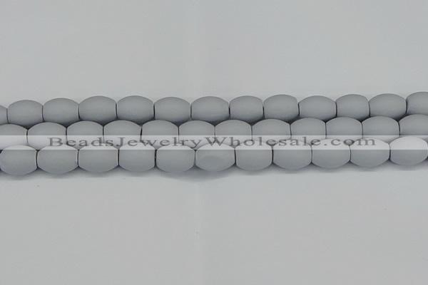 CSB2104 15.5 inches 10*14mm rice matte shell pearl beads