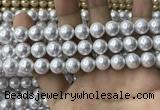 CSB2110 15.5 inches 8mm ball shell pearl beads wholesale