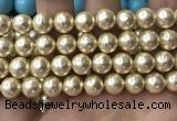 CSB2120 15.5 inches 16mm ball shell pearl beads wholesale