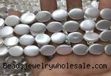 CSB2134 15.5 inches 10*15mm oval shell pearl beads wholesale