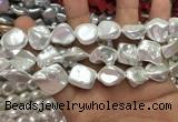 CSB2160 15.5 inches 16*16mm - 18*20mm baroque shell pearl beads