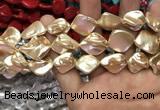 CSB2162 15.5 inches 16*16mm - 18*20mm baroque shell pearl beads