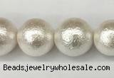 CSB2204 15.5 inches 12mm round wrinkled shell pearl beads wholesale