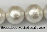 CSB2206 15.5 inches 16mm round wrinkled shell pearl beads wholesale