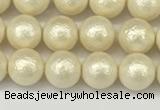 CSB2211 15.5 inches 6mm round wrinkled shell pearl beads wholesale