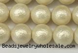 CSB2212 15.5 inches 8mm round wrinkled shell pearl beads wholesale