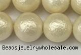 CSB2214 15.5 inches 12mm round wrinkled shell pearl beads wholesale