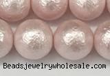 CSB2234 15.5 inches 12mm round wrinkled shell pearl beads wholesale