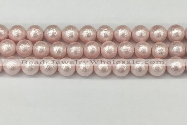 CSB2234 15.5 inches 12mm round wrinkled shell pearl beads wholesale