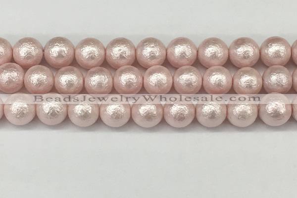 CSB2236 15.5 inches 16mm round wrinkled shell pearl beads wholesale