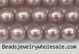 CSB2240 15.5 inches 4mm round wrinkled shell pearl beads wholesale