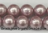 CSB2242 15.5 inches 8mm round wrinkled shell pearl beads wholesale