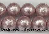 CSB2243 15.5 inches 10mm round wrinkled shell pearl beads wholesale