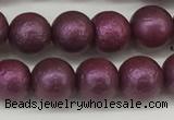 CSB2252 15.5 inches 8mm round wrinkled shell pearl beads wholesale