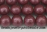 CSB2261 15.5 inches 6mm round wrinkled shell pearl beads wholesale