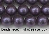 CSB2270 15.5 inches 4mm round wrinkled shell pearl beads wholesale