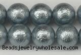 CSB2282 15.5 inches 8mm round wrinkled shell pearl beads wholesale