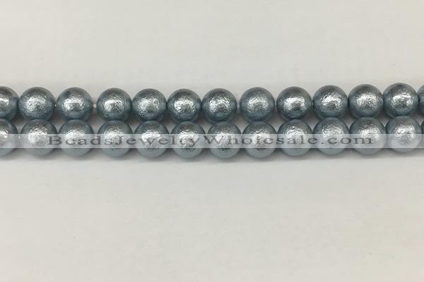 CSB2283 15.5 inches 10mm round wrinkled shell pearl beads wholesale