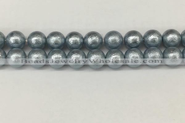 CSB2286 15.5 inches 16mm round wrinkled shell pearl beads wholesale