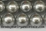 CSB2302 15.5 inches 8mm round wrinkled shell pearl beads wholesale