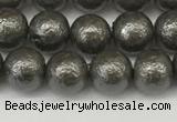 CSB2321 15.5 inches 6mm round wrinkled shell pearl beads wholesale