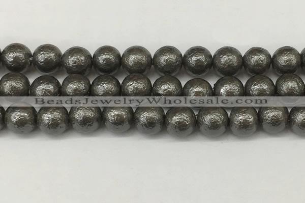 CSB2326 15.5 inches 16mm round wrinkled shell pearl beads wholesale