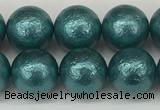 CSB2333 15.5 inches 10mm round wrinkled shell pearl beads wholesale