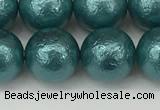 CSB2335 15.5 inches 14mm round wrinkled shell pearl beads wholesale