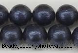 CSB2342 15.5 inches 8mm round wrinkled shell pearl beads wholesale