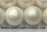 CSB2365 15.5 inches 14mm round matte wrinkled shell pearl beads