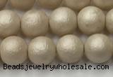 CSB2371 15.5 inches 6mm round matte wrinkled shell pearl beads