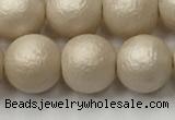 CSB2373 15.5 inches 10mm round matte wrinkled shell pearl beads