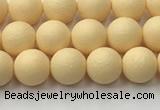 CSB2380 15.5 inches 4mm round matte wrinkled shell pearl beads