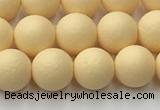 CSB2381 15.5 inches 6mm round matte wrinkled shell pearl beads