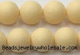 CSB2382 15.5 inches 8mm round matte wrinkled shell pearl beads