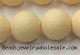 CSB2385 15.5 inches 14mm round matte wrinkled shell pearl beads