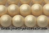 CSB2390 15.5 inches 4mm round matte wrinkled shell pearl beads