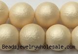 CSB2394 15.5 inches 12mm round matte wrinkled shell pearl beads