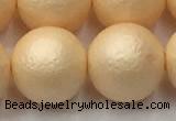 CSB2406 15.5 inches 16mm round matte wrinkled shell pearl beads